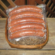 Oakwood Game Farm wild rice pheasant brats, cheese pheasant brats