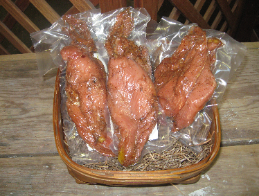 Oakwood Game Farm you can purchase 3 packs of pheasant jerky in an order